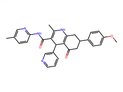 7-(4-Methoxyphenyl)-2-methyl-N-(5-methylpyridin-2-yl)-5-oxo-4-(pyridin-3-yl)-1,4,5,6,7,8-hexahydroquinoline-3-carboxamide structure
