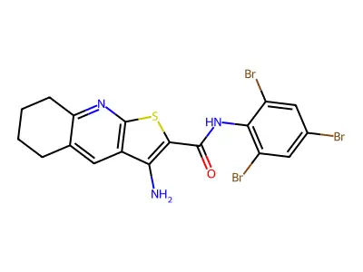 3-Amino-N(2,4,6-tri-BR-PH)5,6,7,8-tetrahydrothieno(2,3-B)quinoline-2-carboxamide structure