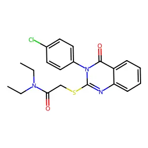 2-((3-(4-Chloro-PH)-4-oxo-3,4-dihydro-2-quinazolinyl)thio)-N,N-diethylacetamide structure