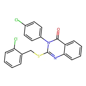 2-((2-Chlorobenzyl)thio)-3-(4-chlorophenyl)-4(3H)-quinazolinone structure