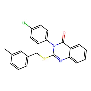 3-(4-Chlorophenyl)-2-((3-methylbenzyl)thio)-4(3H)-quinazolinone structure