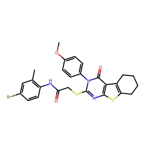 N-(4-Bromo-2-methylphenyl)-2-((3-(4-methoxyphenyl)-4-oxo-3,4,5,6,7,8-hexahydrobenzo[4,5]thieno[2,3-d]pyrimidin-2-yl)thio)acetamide structure