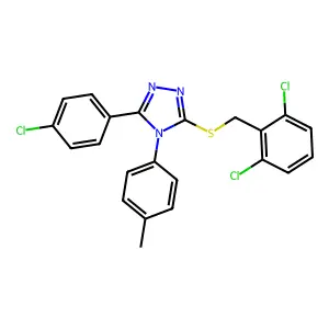3-(4-CL-PH)-5-((2,6-Dichlorobenzyl)thio)-4-(4-methylphenyl)-4H-1,2,4-triazole structure