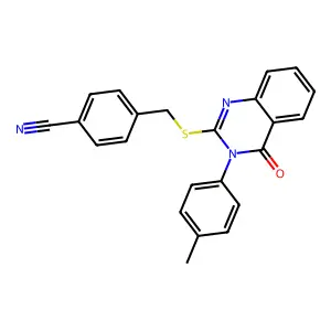 4-[[3-(4-Methylphenyl)-4-oxoquinazolin-2-yl]sulfanylmethyl]benzonitrile structure