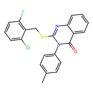 2-((2-Chloro-6-fluorobenzyl)thio)-3-(4-methylphenyl)-4(3H)-quinazolinone structure