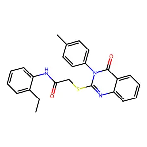 N-(2-ET-PH)-2-((3-(4-ME-PH)-4-Oxo-3,4-dihydro-2-quinazolinyl)thio)acetamide structure