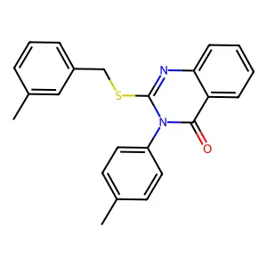 2-((3-Methylbenzyl)thio)-3-(4-methylphenyl)-4(3H)-quinazolinone structure