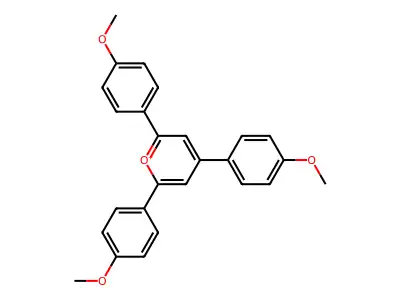 2,4,6-Tris(4-methoxyphenyl)pyrylium structure