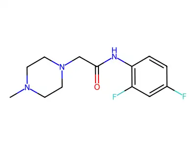 N-(2,4-difluorophenyl)-2-(4-methylpiperazin-1-yl)acetamide structure