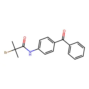 N-(4-苯甲酰基苯基)-2-溴-2-甲基丙酰胺 structure
