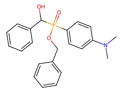 Benzyl (4-(dimethylamino)phenyl)(hydroxy(phenyl)methyl)phosphinate structure