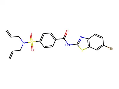 N-(6-bromobenzo[d]thiazol-2-yl)-4-(N,N-diallylsulfamoyl)benzamide structure