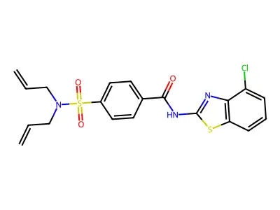 N-(4-chlorobenzo[d]thiazol-2-yl)-4-(N,N-diallylsulfamoyl)benzamide structure