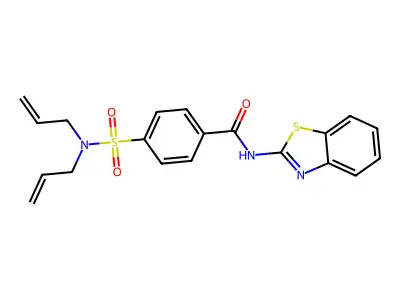 N-(benzo[d]thiazol-2-yl)-4-(N,N-diallylsulfamoyl)benzamide structure