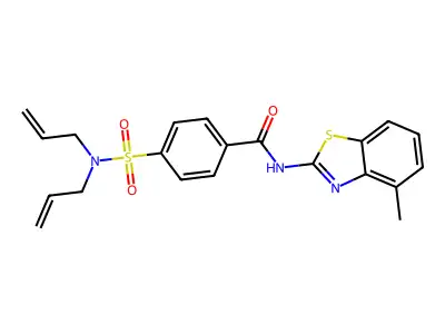 4-(N,N-diallylsulfamoyl)-N-(4-methylbenzo[d]thiazol-2-yl)benzamide structure