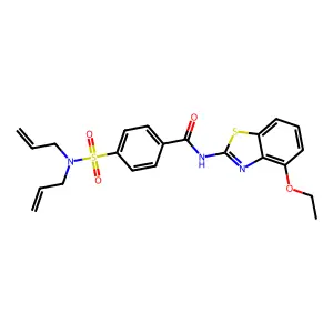 4-(N,N-diallylsulfamoyl)-N-(4-ethoxybenzo[d]thiazol-2-yl)benzamide structure