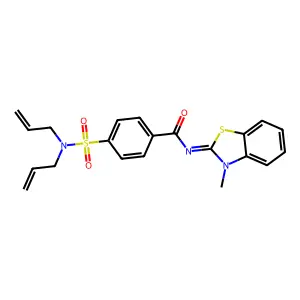 (E)-4-(N,N-diallylsulfamoyl)-N-(3-methylbenzo[d]thiazol-2(3H)-ylidene)benzamide structure