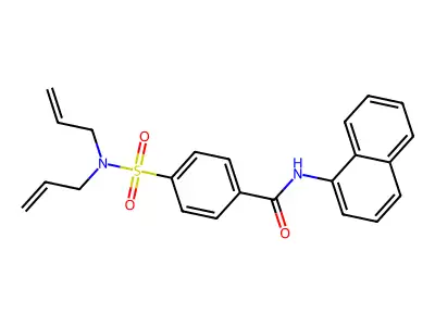 4-(N,N-diallylsulfamoyl)-N-(naphthalen-1-yl)benzamide structure