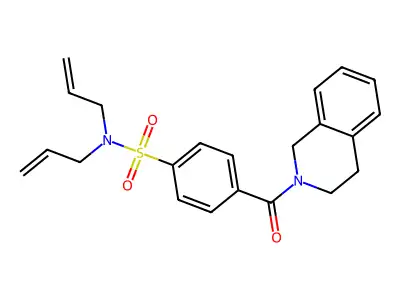 N,N-diallyl-4-(1,2,3,4-tetrahydroisoquinoline-2-carbonyl)benzenesulfonamide structure