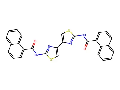 N,N'-([4,4'-bithiazole]-2,2'-diyl)bis(1-naphthamide) structure