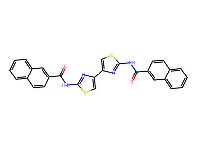 N,N'-([4,4'-bithiazole]-2,2'-diyl)bis(2-naphthamide) structure