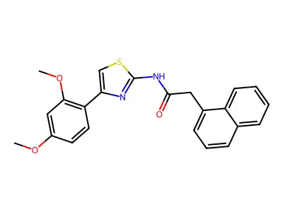N-(4-(2,4-dimethoxyphenyl)thiazol-2-yl)-2-(naphthalen-1-yl)acetamide structure