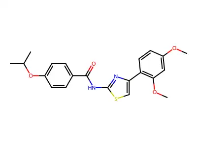 N-(4-(2,4-dimethoxyphenyl)thiazol-2-yl)-4-isopropoxybenzamide structure