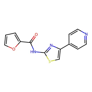 N-(4-pyridin-4-yl-1,3-thiazol-2-yl)furan-2-carboxamide structure