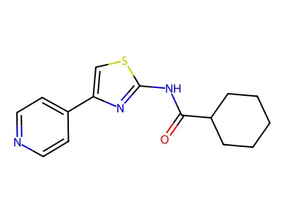 N-(4-pyridin-4-yl-1,3-thiazol-2-yl)cyclohexanecarboxamide structure