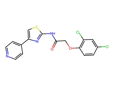 2-(2,4-dichlorophenoxy)-N-(4-(pyridin-4-yl)thiazol-2-yl)acetamide structure