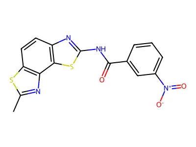 N-(7-methyl-[1,3]thiazolo[5,4-e][1,3]benzothiazol-2-yl)-3-nitrobenzamide structure