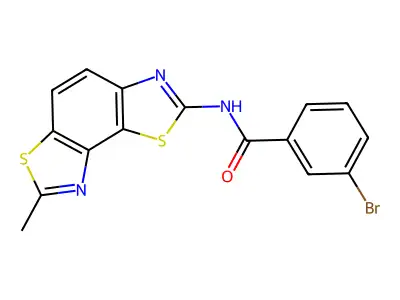 3-bromo-N-(7-methyl-[1,3]thiazolo[5,4-e][1,3]benzothiazol-2-yl)benzamide structure