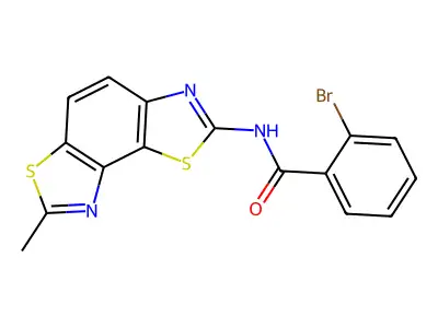 2-bromo-N-(7-methyl-[1,3]thiazolo[5,4-e][1,3]benzothiazol-2-yl)benzamide structure