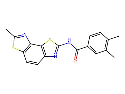 3,4-dimethyl-N-(7-methyl-[1,3]thiazolo[5,4-e][1,3]benzothiazol-2-yl)benzamide structure