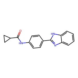 N-[4-(1H-benzimidazol-2-yl)phenyl]cyclopropanecarboxamide structure