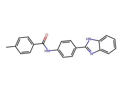 N-(4-(1H-benzo[d]imidazol-2-yl)phenyl)-4-methylbenzamide structure