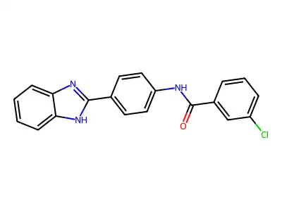 N-(4-(1H-benzo[d]imidazol-2-yl)phenyl)-3-chlorobenzamide structure