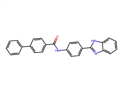 N-[4-(1H-benzimidazol-2-yl)phenyl]-4-phenylbenzamide structure