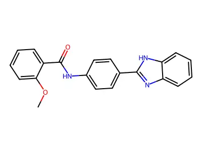 N-[4-(1H-benzimidazol-2-yl)phenyl]-2-methoxybenzamide structure