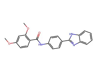 N-(4-(1H-benzo[d]imidazol-2-yl)phenyl)-2,4-dimethoxybenzamide structure
