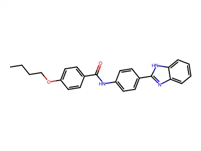 N-[4-(1H-benzimidazol-2-yl)phenyl]-4-butoxybenzamide structure