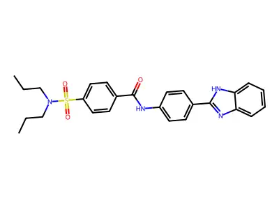 N-[4-(1H-benzimidazol-2-yl)phenyl]-4-(dipropylsulfamoyl)benzamide structure