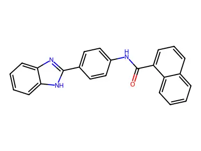 N-(4-(1H-benzo[d]imidazol-2-yl)phenyl)-1-naphthamide structure
