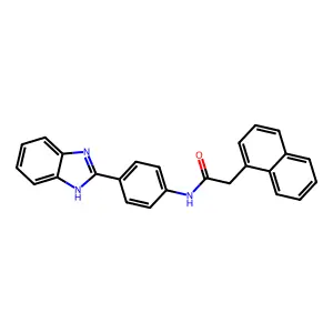 N-(4-(1H-benzo[d]imidazol-2-yl)phenyl)-2-(naphthalen-1-yl)acetamide structure