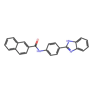 N-(4-(1H-benzo[d]imidazol-2-yl)phenyl)-2-naphthamide structure
