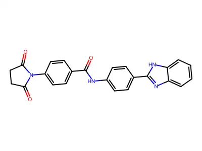 N-(4-(1H-benzo[d]imidazol-2-yl)phenyl)-4-(2,5-dioxopyrrolidin-1-yl)benzamide structure