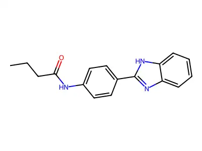 N-[4-(1H-benzimidazol-2-yl)phenyl]butanamide structure