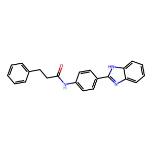 N-(4-(1H-benzo[d]imidazol-2-yl)phenyl)-3-phenylpropanamide structure