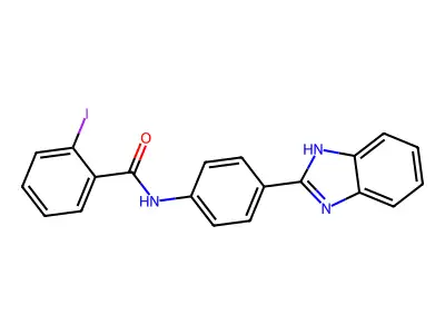 N-(4-(1H-benzo[d]imidazol-2-yl)phenyl)-2-iodobenzamide structure
