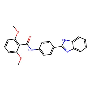 N-[4-(1H-benzimidazol-2-yl)phenyl]-2,6-dimethoxybenzamide structure